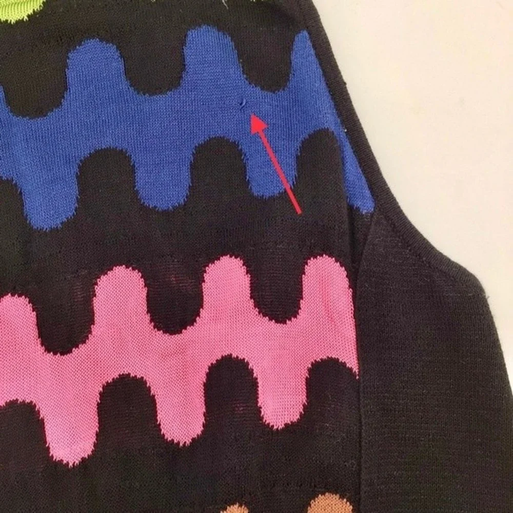 M Missoni Women's Halter Puzzle Stripe Knit Squiggle A Line Dress US Size 2 - Picture 15 of 16